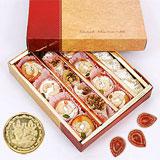 Send Tasty Kaju Sweets - 1 kg with Diyas to India