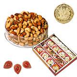 Send Sweet n Nut with Diyas to India