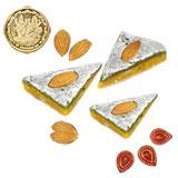 Send Kaju Pista Barfi - 500 gm with Diyas to India