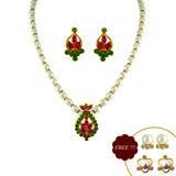Send Red Stone Necklace to India