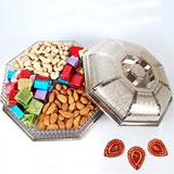 Send Colorful Combination with Diyas to India