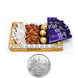 Send Chocolate, dryfruits, Sweet Pack with Diyas to India