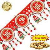 Send Attractive Door Hanging and Silver Coin Hamper to India