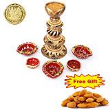 Send Diyas and Dryfruits Hamper to India