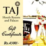 Send Taj Gift Voucher - Rs 4500 to India