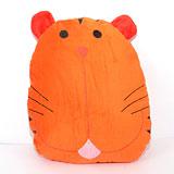 Orange Color Soft Pillow with Cat Face