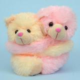 Pair of Hugging Teddies