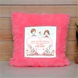 Furry Pink Love Pillow