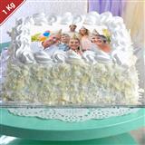 Vanilla Photo Cake -1Kg (Sq)