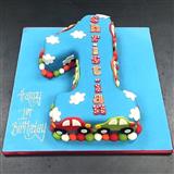 1st Birthday Fondant Chocolate Cake - 3 Kg.