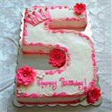 5th Bday Fondant Vanilla Cake - 3 Kg.