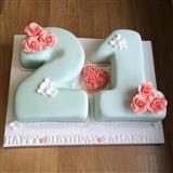 21st Bday Chocolate Fondant Cake 3 Kg