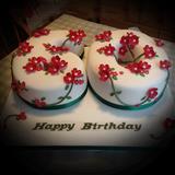 60th Bday Strawberry Fondant Cake 6Kg