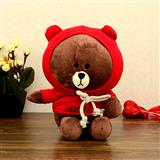 Red-Hooded Brown Teddy - S