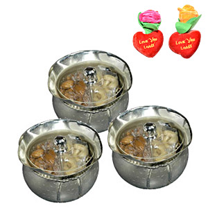Mewa Dry Fruits Loti with Rose Hearts
