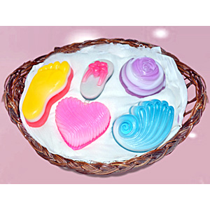 Basket of Colorful Soaps