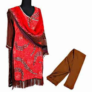 Red Chanderi