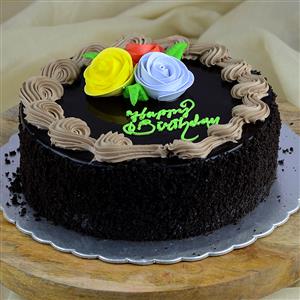 Send Birthday Cake on Send Birthday Chocolate Truffle Cake   1kg Cakes To India