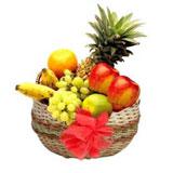 Send Fruits in a Cute Round Basket Fruits to Kachiguda Send Fruits in a Cute Round Basket Fruits to Kachiguda