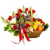 Send Blooming Flowers and Fresh Fruits Fruits - Flowers Baskets to Pondicherry Send Blooming Flowers and Fresh Fruits Fruits - Flowers Baskets to Pondicherry