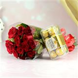 Send Rocher with Roses Gift Hampers to Hooghly Send Rocher with Roses Gift Hampers to Hooghly