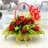 Send Lovely Roses in a basket Roses to 