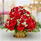 Send 50 red roses Basket Flowers to Visnagar Send 50 red roses Basket Flowers to Visnagar