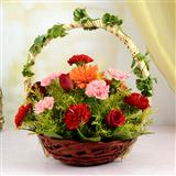 Send Red Flower basket Flowers to Mysore Send Red Flower basket Flowers to Mysore