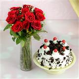 Send Sweet Sensation Flowers & Cakes to 
