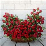 Send Vibrant Red Roses in an Oval Shaped Basket Flowers to Coimbatore Send Vibrant Red Roses in an Oval Shaped Basket Flowers to Coimbatore