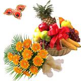 Send Flowers and Fruits with Diyas Same Day Delivery to Gajwel Send Flowers and Fruits with Diyas Same Day Delivery to Gajwel