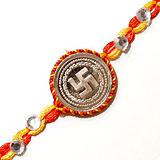 Silver Swastika Rakhi