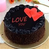 Send 1 Kg Delicious Chocolate Cake with Hearts Cakes to Delhi Send 1 Kg Delicious Chocolate Cake with Hearts Cakes to Delhi