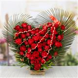 Send Exclusive Roses in a Heart Shape Arrangement Flowers to Mysore Send Exclusive Roses in a Heart Shape Arrangement Flowers to Mysore