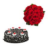 Send 12 Red Roses with ½ Kg Black Forest Cake (Midnight Delivery) Midnight Delivery to Gangtok Send 12 Red Roses with ½ Kg Black Forest Cake (Midnight Delivery) Midnight Delivery to Gangtok