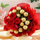 Send Red Flowers and Ferrero Rocher bouquet Chocolates to Panchmahal Send Red Flowers and Ferrero Rocher bouquet Chocolates to Panchmahal