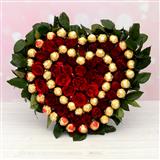 Send Ferrero Rocher bouquet with Red Roses Chocolates to Pinjore Send Ferrero Rocher bouquet with Red Roses Chocolates to Pinjore