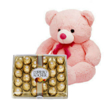 Send Fererro Rocher with Teddy (Express Delivery) Same Day Delivery to Karachiya Send Fererro Rocher with Teddy (Express Delivery) Same Day Delivery to Karachiya