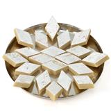 Send Thali of Tasty Badam Barfi Thali to Jagtial Send Thali of Tasty Badam Barfi Thali to Jagtial