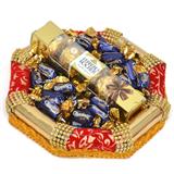 Send Golden Octagon Thali of Ferrero Rocher and Choclairs Same Day Delivery to Chinsurah Send Golden Octagon Thali of Ferrero Rocher and Choclairs Same Day Delivery to Chinsurah