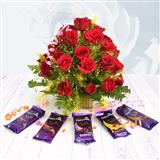 Send A Flowery Hamper With Love Flowers & Chocolates to Gandhinagar Send A Flowery Hamper With Love Flowers & Chocolates to Gandhinagar