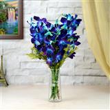 Send Vase of Blue Orchids Flowers to Akaltara Send Vase of Blue Orchids Flowers to Akaltara