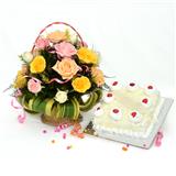 Send Glorious Flower And Cake Combo Gift Hampers to Gadag Send Glorious Flower And Cake Combo Gift Hampers to Gadag