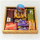 Send Square Thali of Chocolate Gift Hampers to Bhaktal Send Square Thali of Chocolate Gift Hampers to Bhaktal