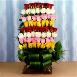 Send Exotic Multicolored Rose Basket Flowers to Hooghly Send Exotic Multicolored Rose Basket Flowers to Hooghly