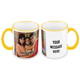 Send Yellow Rim Personalized Mug Personalized Gifts to Jagtial Send Yellow Rim Personalized Mug Personalized Gifts to Jagtial