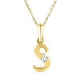 Send 18Kt Gold Alphabet S Diamond Pendent Jewellery to Sadri Send 18Kt Gold Alphabet S Diamond Pendent Jewellery to Sadri