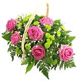 Send Basket of 24 Pink Roses N Fillers Flowers to Jagtial Send Basket of 24 Pink Roses N Fillers Flowers to Jagtial