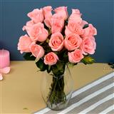 Send Sensuous 18 Pink Roses Flowers to Gandhinagar Send Sensuous 18 Pink Roses Flowers to Gandhinagar