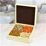 Send Dry Fruits Hamper - 1kg Kaju, Raisin, Chilli Masala Kaju and Masala Kaju in a Wooden Box Gift Hampers to Hosur Send Dry Fruits Hamper - 1kg Kaju, Raisin, Chilli Masala Kaju and Masala Kaju in a Wooden Box Gift Hampers to Hosur